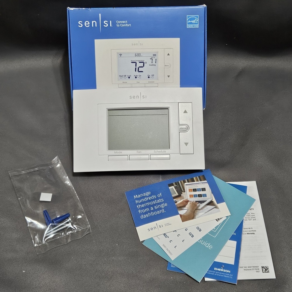 Emerson‎ Sensi Smart Programmable Thermostat - White (ST55U) Tested Working